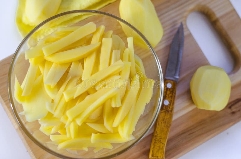 Raw peeled potatoes stock image. Image of life, domestic 137088741
