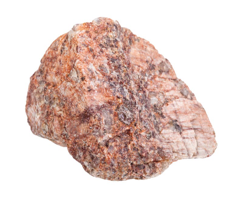 Raw Pink Granite Rock Isolated on White Stock Photo Image of piece
