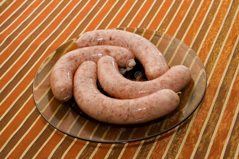 White sausage stock photo. Image of white, onion, wheat 8178994