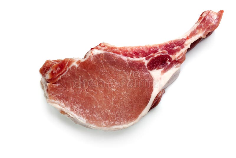 Raw Pork Chop Isolated