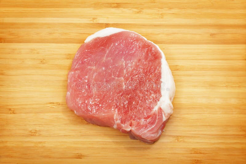 Raw pork chops