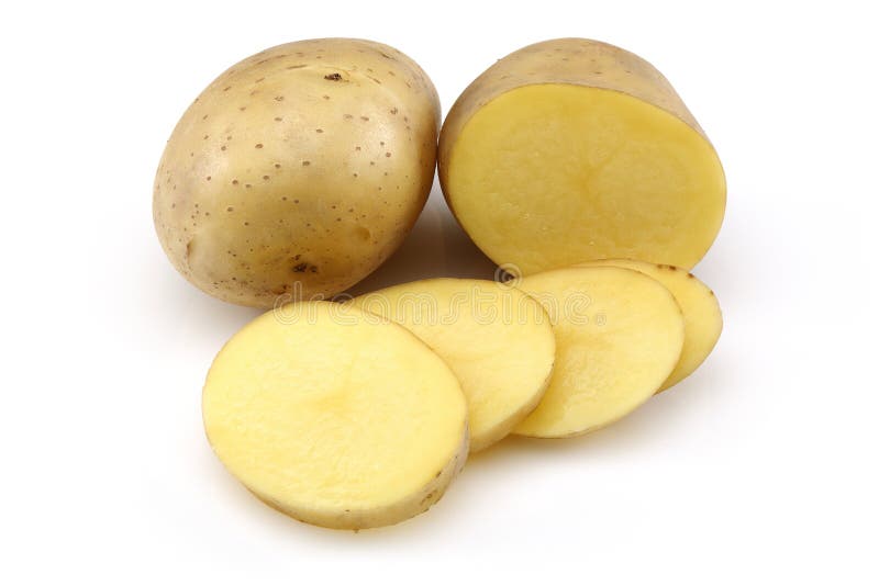 Raw Potato and Sliced Potato Stock Photo - Image of knackig, sweet