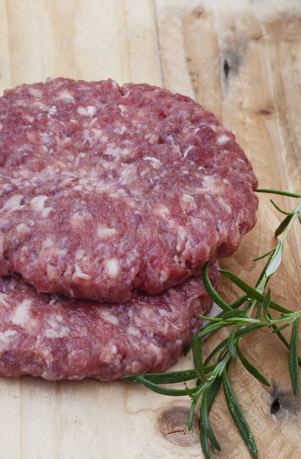 Raw and Ready for the Grill, Pure Beef Patties Stock Photo Image of