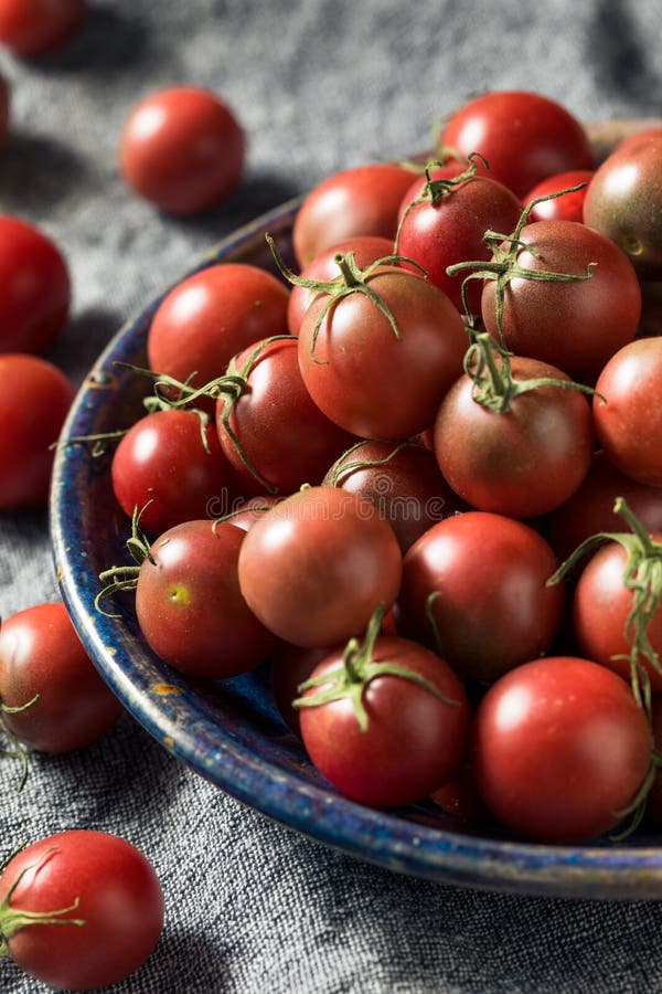 Raw Red Heirloom Cherry Tomatoes Stock Photo Image of ripe, vegetable
