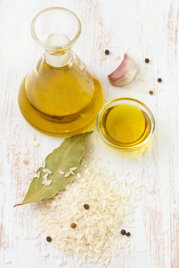 Raw rice with oil royalty free stock photos Raw rice with oil royalty free stock photos