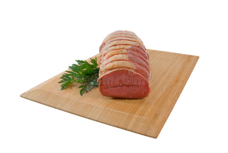 Raw Rolled Roast Beef Over White Background Stock Photos Free & RoyaltyFree Stock Photos from