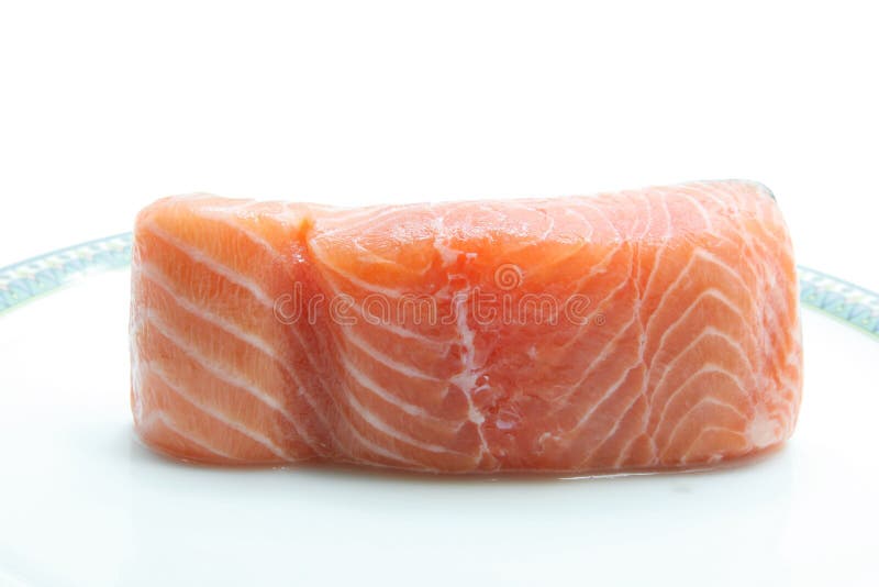 Raw salmon fillet