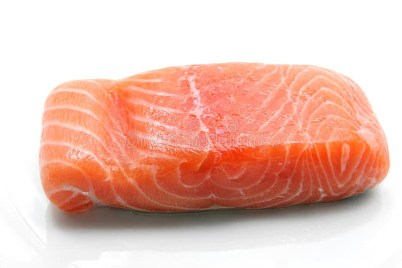 Raw salmon fillet royalty free stock photos