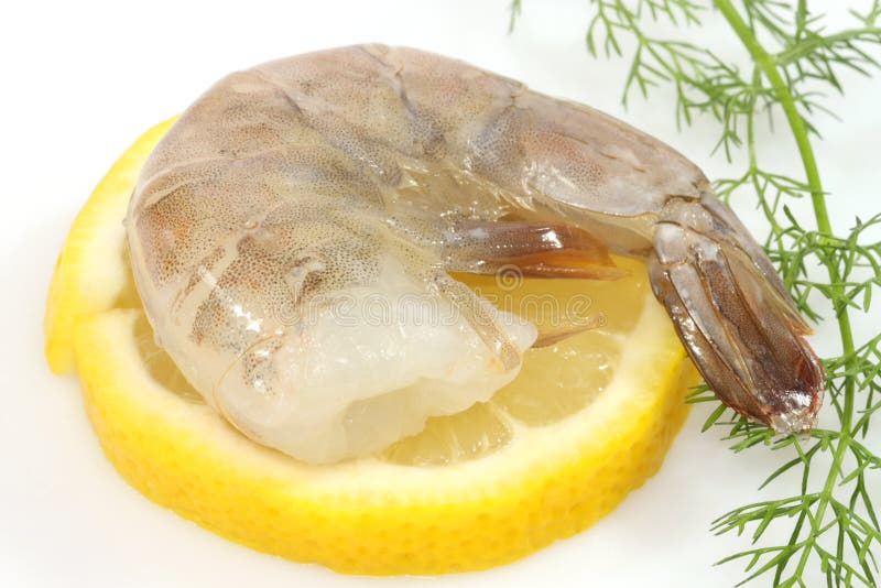 Raw shrimp stock image. Image of lemon, cooking, kitchen 14264333