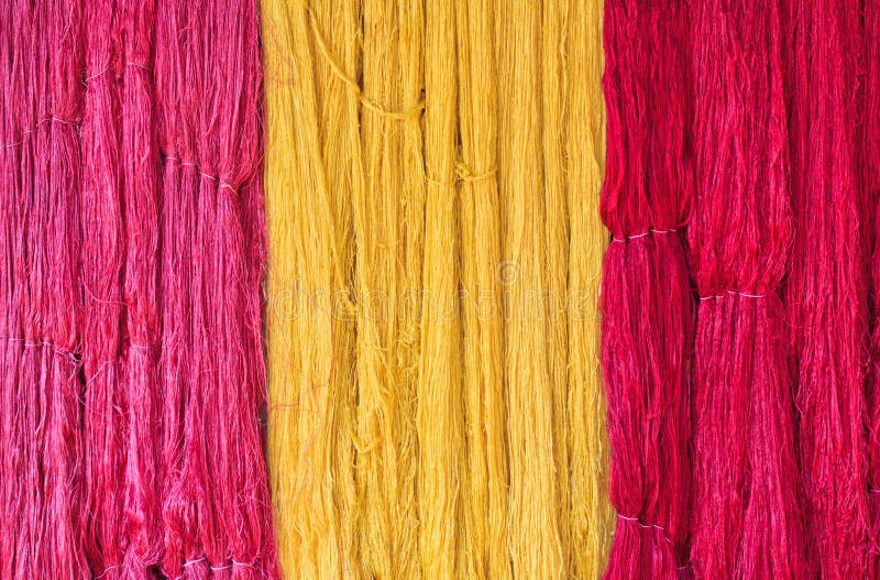 Raw silk thread stock image. Image of pile, handmade 35437327