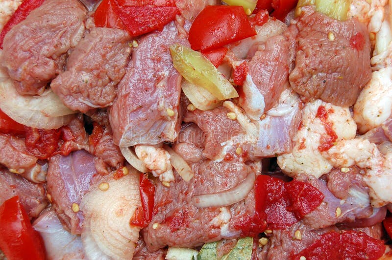Raw Stew Meat in Pickle (marinade) Stock Image Image of close, beef