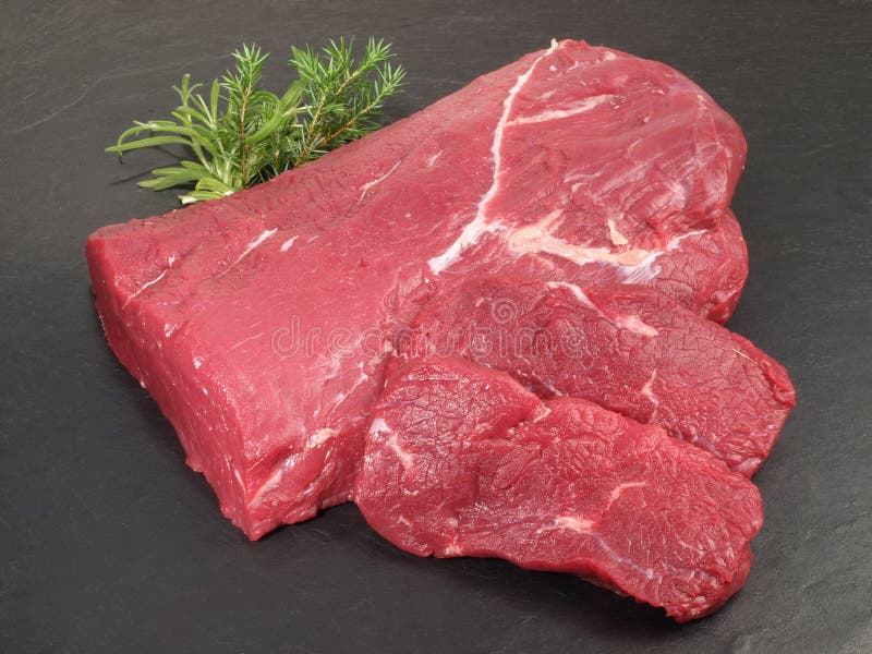 Fine Meat Raw Striploin Beef Steaks Stock Photo Image of