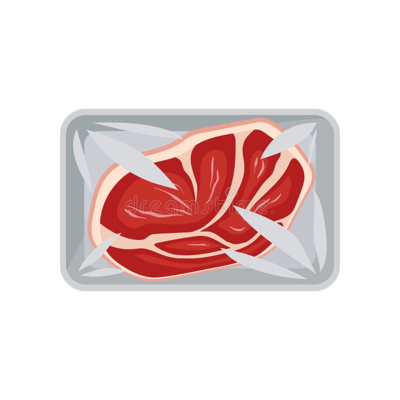 Raw Tenderloin Meat Packaging, Food Plastic Tray Container with ...