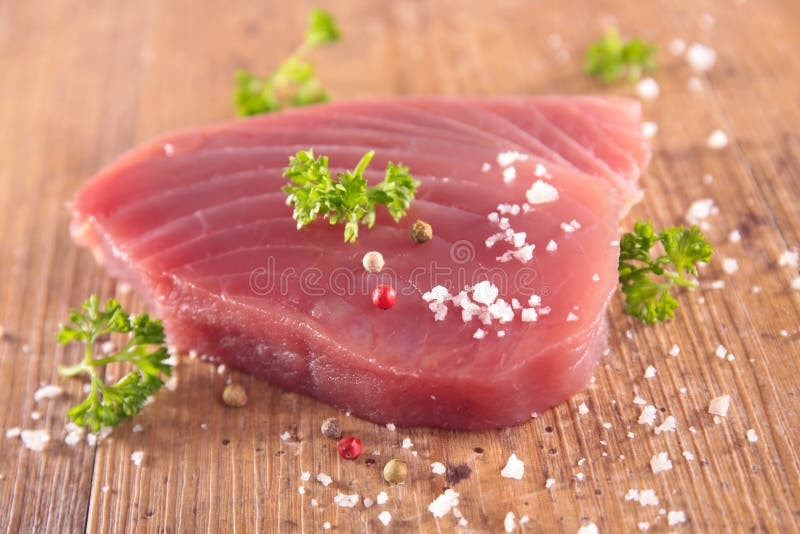 Raw tuna fish stock photo. Image of cuisine, fresh, fillet 53468868