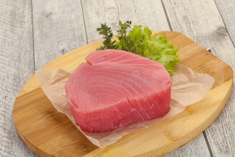 Raw tuna steak stock image. Image of slice, gourmet 166272595