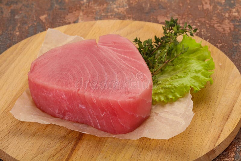 Raw tuna steak stock image. Image of healthy, meal, white 180972023