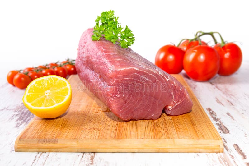 Raw tuna steak stock photo. Image of ingredient, bright 78995552