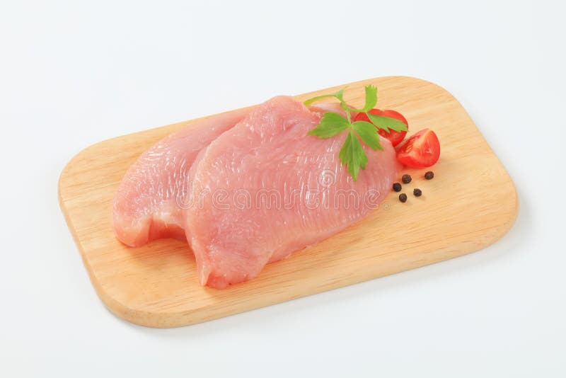 Raw turkey breast steaks stock image. Image of fresh 63873857