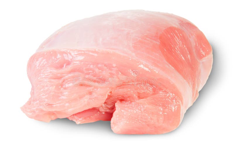 Raw Turkey Breast On A White Background