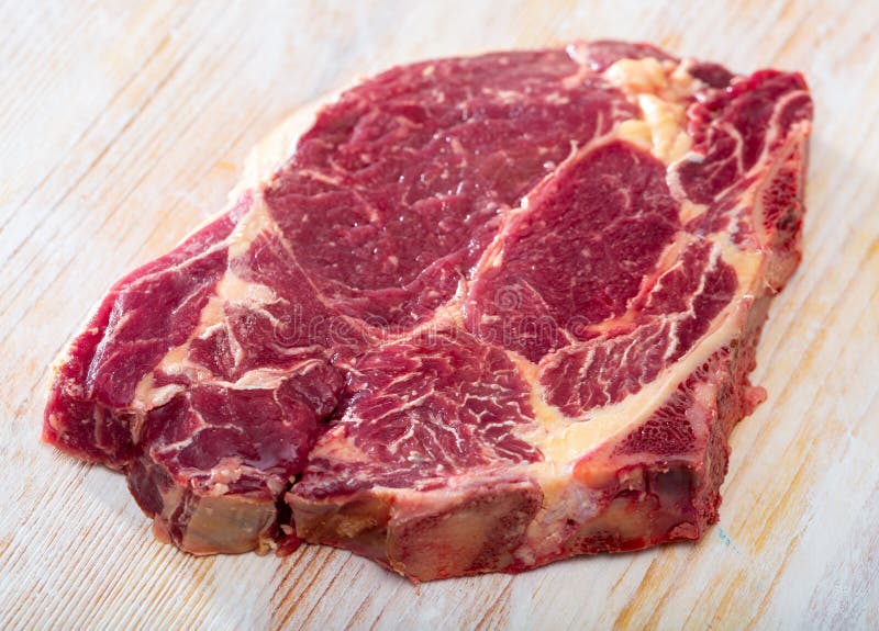 Raw veal chop stock photo. Image of herbs, ribeye, gourmet 156946980