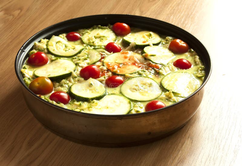 Raw vegetable casserole