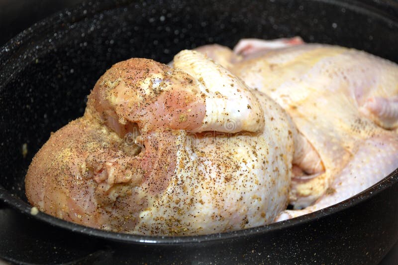 Raw whole chicken stock image. Image of spices, poultry 2905137