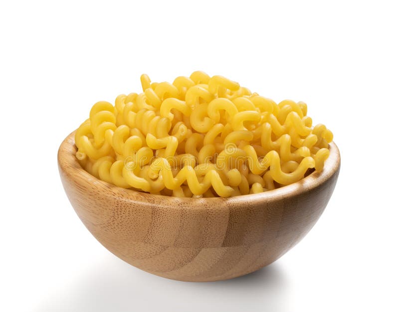 Download Raw Yellow Cavatappi Pasta Isolated On White Background Stock Image Image Of White Bowl 164445513 Yellowimages Mockups