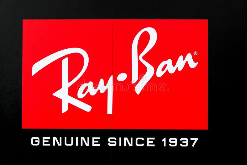 Ray-Ban logo on a wall