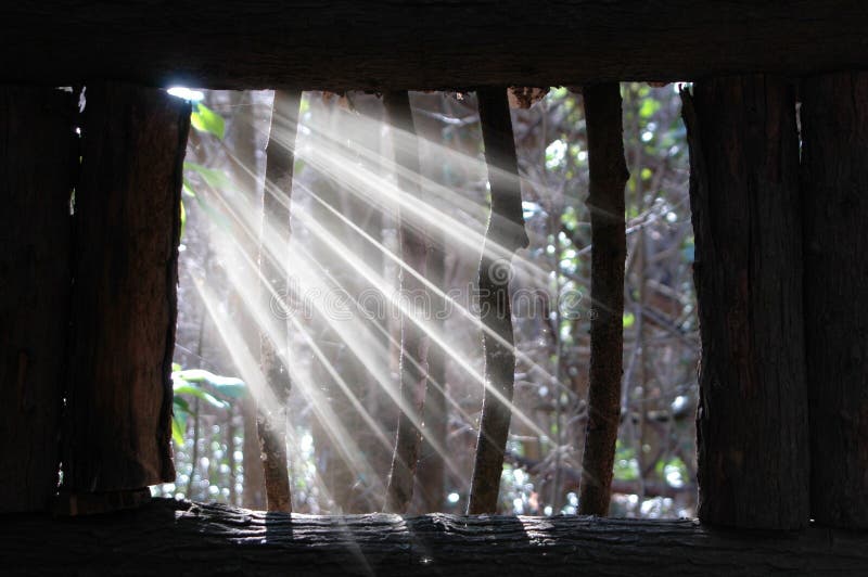 Ray of light in window