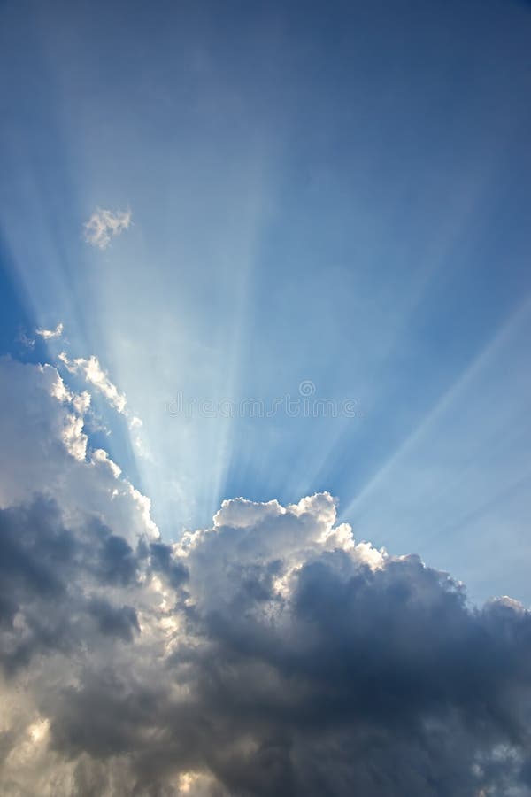 Ray of lights through the clouds