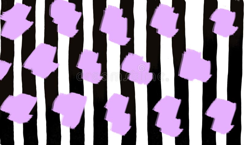Rayas negras con el fondo violeta de las manchas stock de ilustración Rayas negras con el fondo violeta de las manchas stock de ilustración