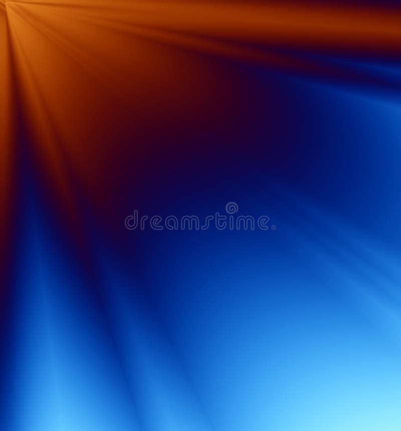 Rayos azules y anaranjados del fondo de la luz stock de ilustración
