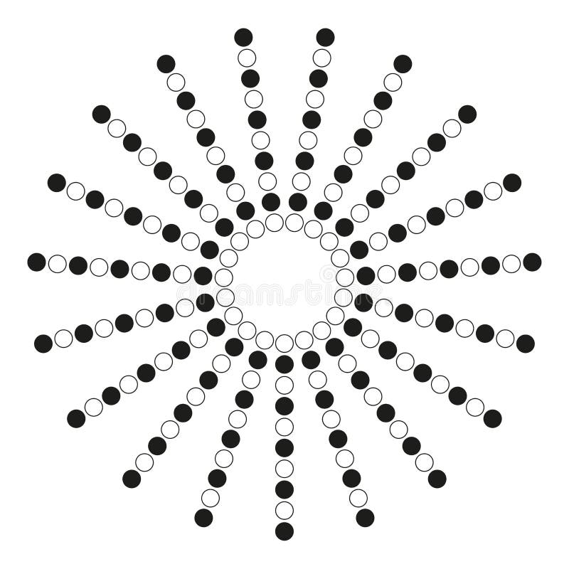 Rays dots on halftone. Space background. Vector illustration. stock image.