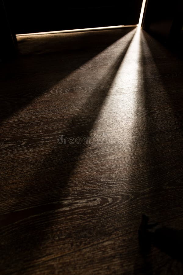 Rays of Light from the Door in a Dark Room Stock Photo Image of bright, escape 113164120