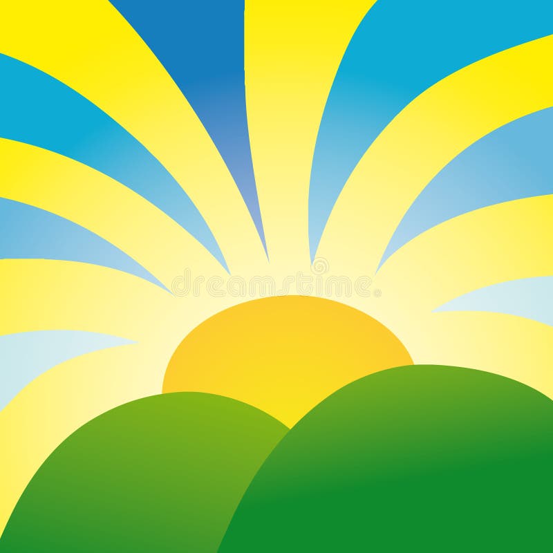 Rays of sunshine (vector) vector illustration