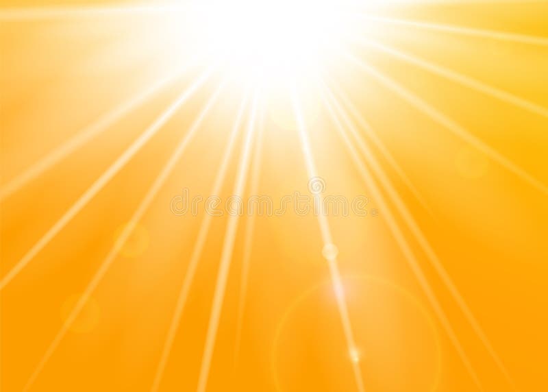 Rays Yellow Background. Gold Sunny Sky. Heat Sunburs, Hot Weather. Sunshine  Orange Sky. White Warm Sunlight Stock Vector - Illustration of effect,  design: 168370479