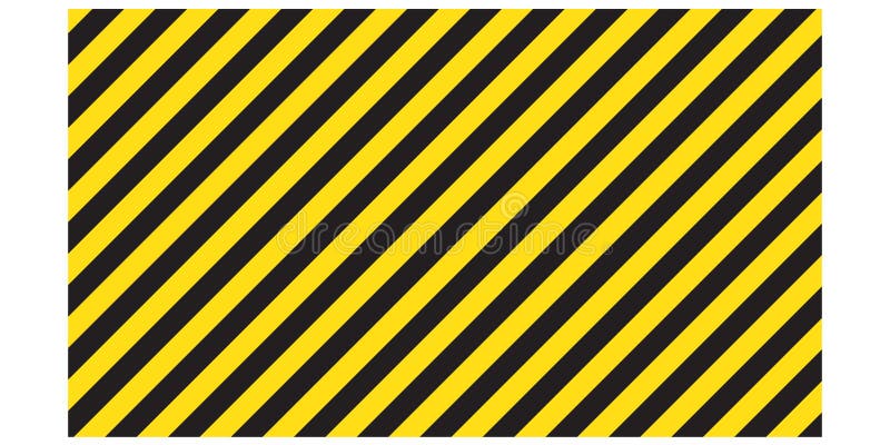 Rayures de fond, jaunes et noires rectangulaires rayées d'avertissement sur la diagonale, un avertissement à faire attention - le