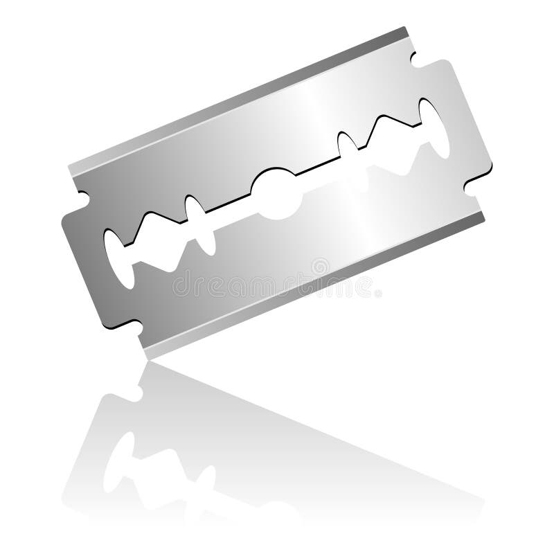 Hand drawn razor blade stock vector. Illustration of steel - 24493243