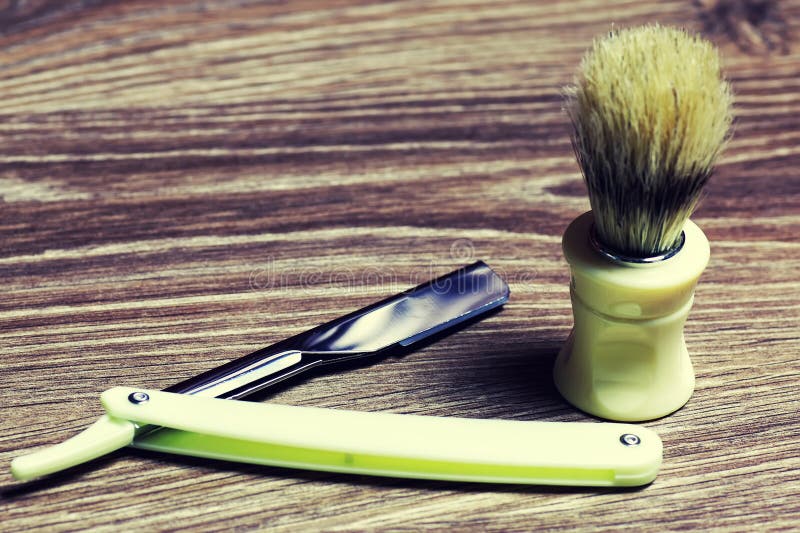 Razor sharp soap brush stock image. Image of sharp, hair 79263029