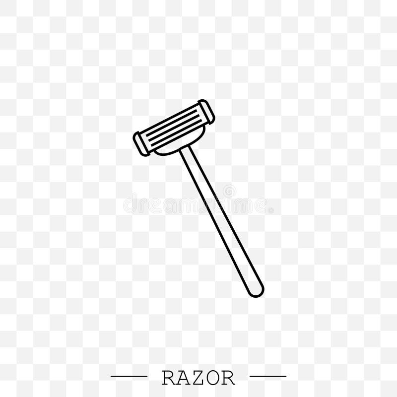 Razor vector line, linear icon. Shaving men razor icon. Simple illustration of man razor vector icon for web design