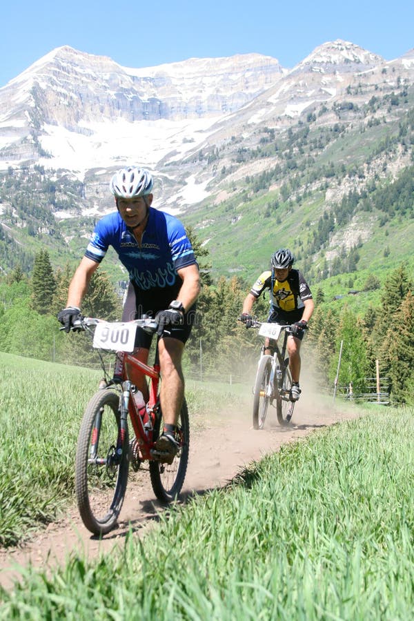 Corrida de BTT foto de stock