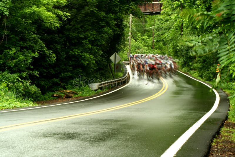 Corrida de ciclismo em estrada fotos de stock royalty free