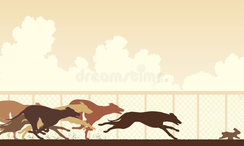Corrida de galgos ilustração royalty free
