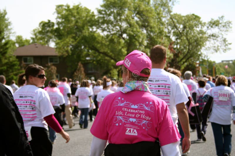 Walkers in the Susan G. Komen Race for the Cure of breast cancer in Minneapolis, Minnesota on Mother's Day, May 9, 2010 at the Mall of America in Bloomington. Walkers in the Susan G. Komen Race for the Cure of breast cancer in Minneapolis, Minnesota on Mother's Day, May 9, 2010 at the Mall of America in Bloomington.