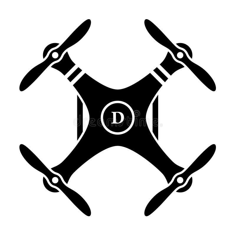 Rc trutnia quadcopter czerni symbol ilustracja wektor Rc trutnia quadcopter czerni symbol ilustracja wektor