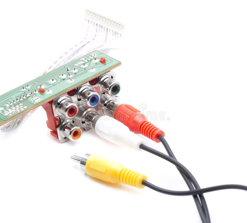 Rca cable colors stock image. Image of network, stereo 30511525