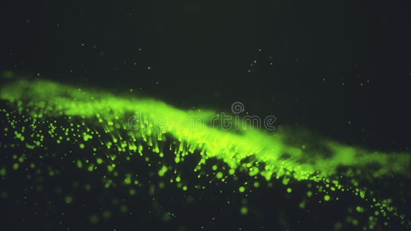3rd Loop Abstract Animation of Glow Particles with Depth of Field, Bokeh  and Light Rays for an Abstract Background or Vj Stock Illustration -  Illustration of effect, render: 188293937
