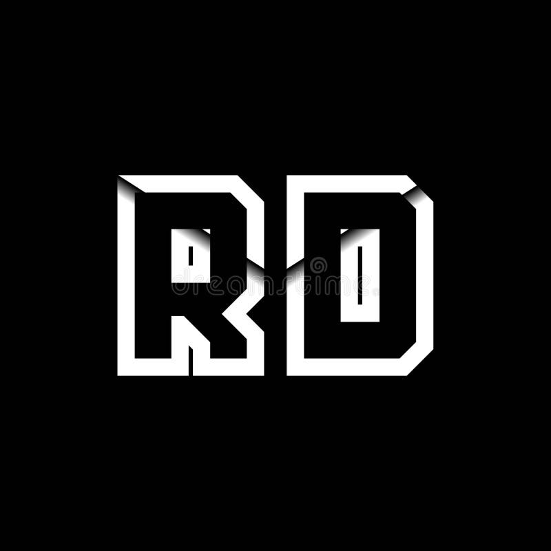 RD Monogram Envelope Shape Style royalty free illustration