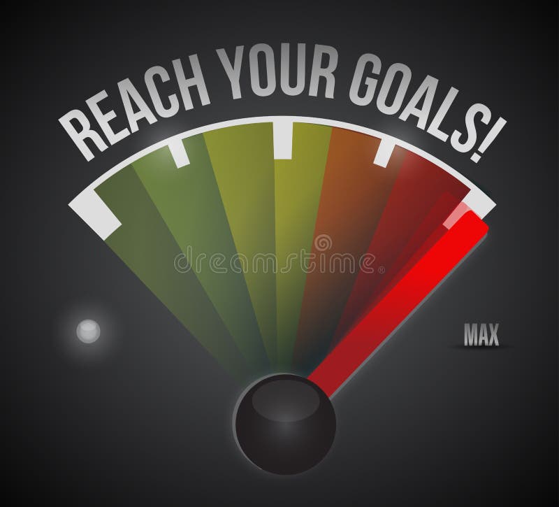 Speedometer Reaching Your Goal Stock Illustration Illustration of inspirational, coaching
