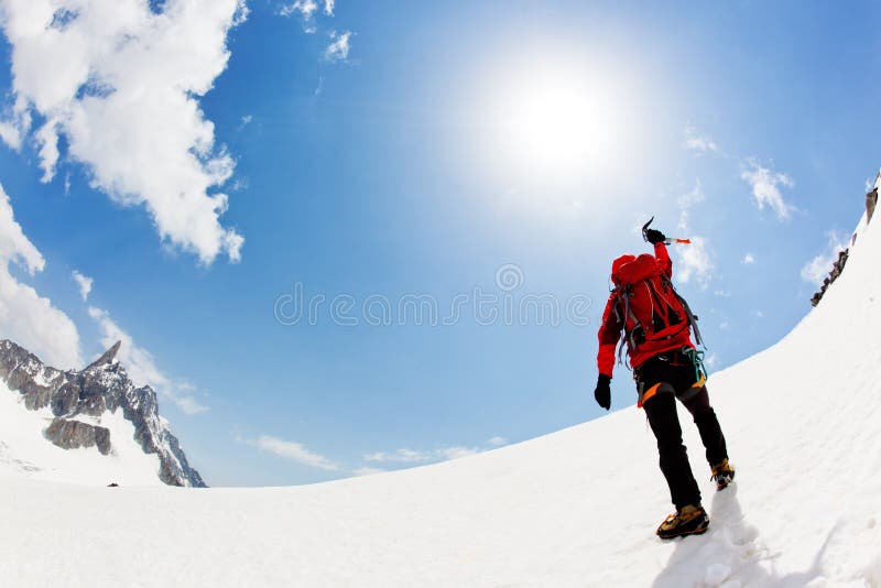 Reaching the summit royalty free stock image
